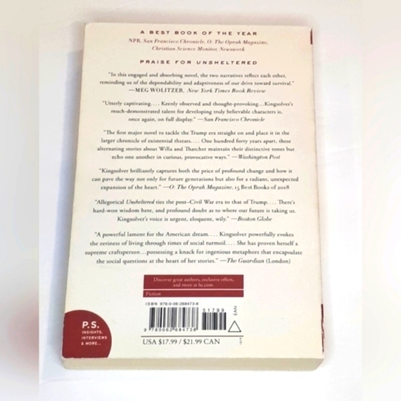 🛍 Unsheltered : A Novel by Barbara Kingsolver (2019, Trade Paperback) - Picture 2 of 2